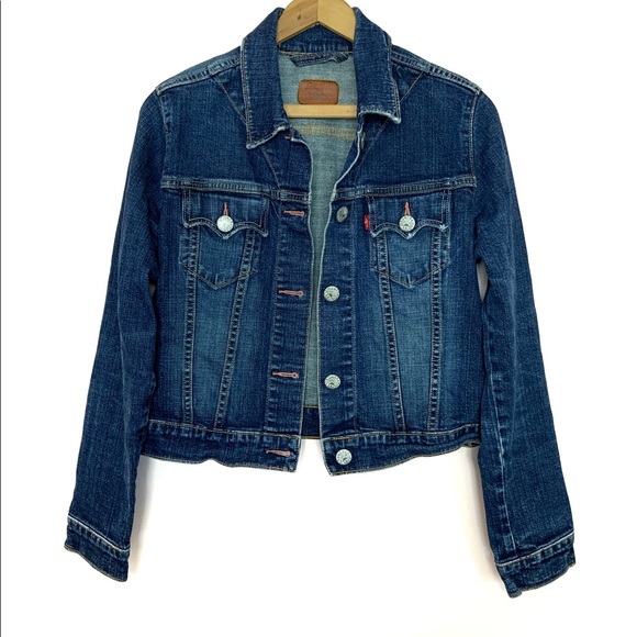 Levi's Jackets & Blazers - Levi's Distressed Cropped Denim Jean Jacket